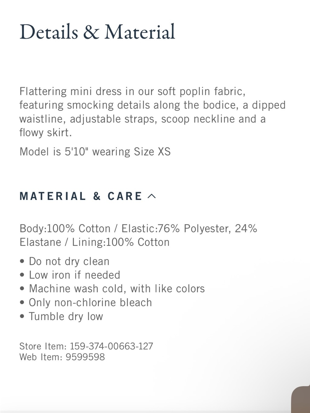 Abercrombie & Fitch Sydney Smocked Dipped waist Mini Dress L petite - Picture 4 of 8